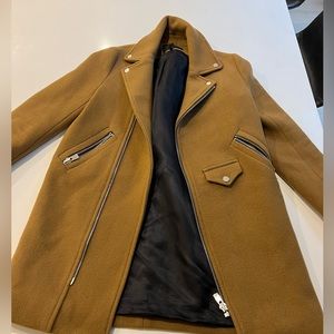 Maje Camel trench wool coat
